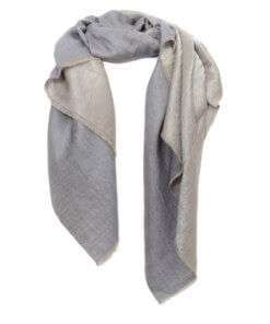 Zari Pashmina Shawl - Grey and Silver