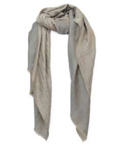 Zari Pashmina Shawl - Light Silver