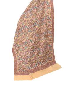Nadyne Kalamkaari Shawl - Cream