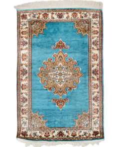 Fine Silk Carpets - KIRMAN TURQUOISE